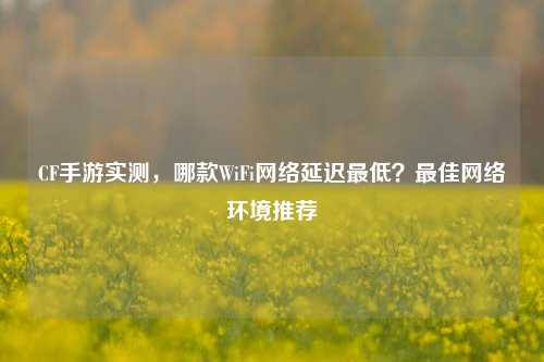 CF手游实测，哪款WiFi网络延迟最低？最佳网络环境推荐