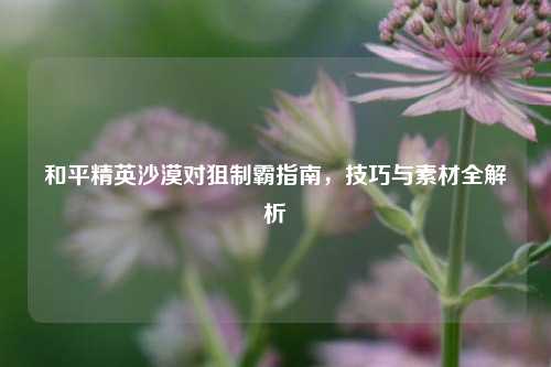 和平精英沙漠对狙制霸指南，技巧与素材全解析