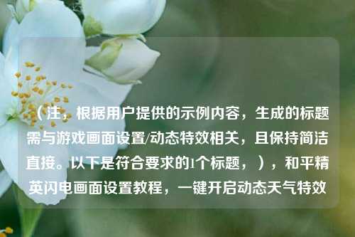 （注，根据用户提供的示例内容，生成的标题需与游戏画面设置/动态特效相关，且保持简洁直接。以下是符合要求的1个标题，），和平精英闪电画面设置教程，一键开启动态天气特效