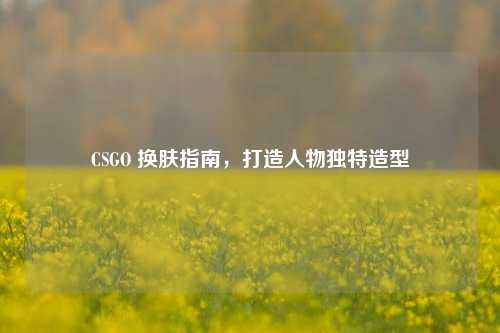 CSGO 换肤指南，打造人物独特造型