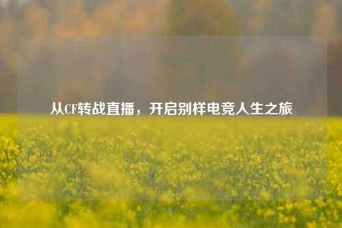 从CF转战直播，开启别样电竞人生之旅