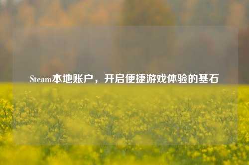 Steam本地账户，开启便捷游戏体验的基石