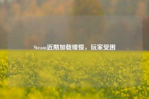 Steam近期加载缓慢,玩家受困