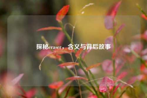 探秘eraser，含义与背后故事