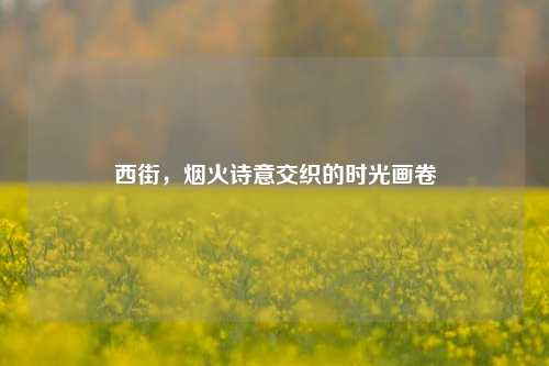 西街,烟火诗意交织的时光画卷