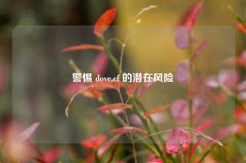 警惕 dove.cf 的潜在风险