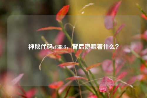 神秘代码cf8888，背后隐藏着什么？