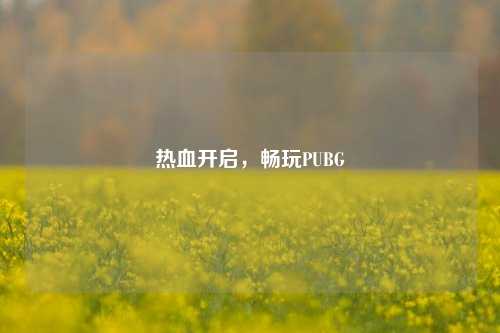 热血开启，畅玩PUBG