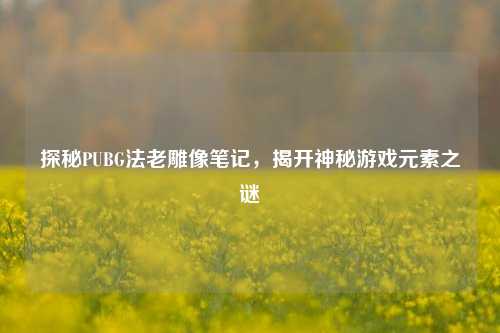 探秘PUBG法老雕像笔记，揭开神秘游戏元素之谜