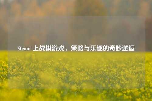 Steam 上战棋游戏，策略与乐趣的奇妙邂逅