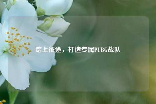 踏上征途，打造专属PUBG战队
