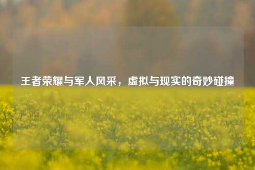 王者荣耀与军人风采，虚拟与现实的奇妙碰撞