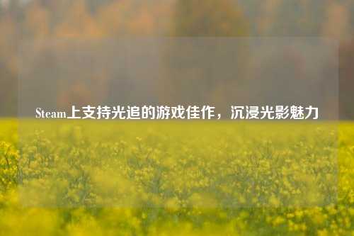Steam上支持光追的游戏佳作，沉浸光影魅力