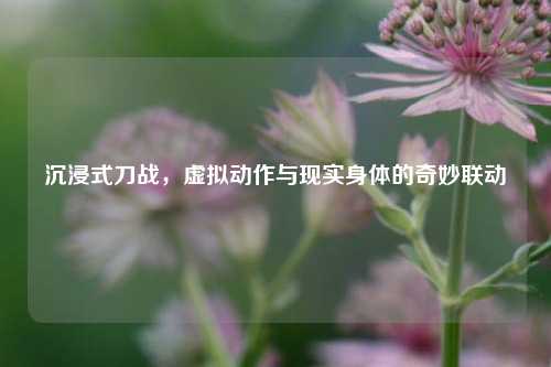沉浸式刀战，虚拟动作与现实身体的奇妙联动