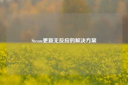 Steam更新无反应的解决方案