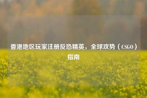 香港地区玩家注册反恐精英，全球攻势（CSGO）指南