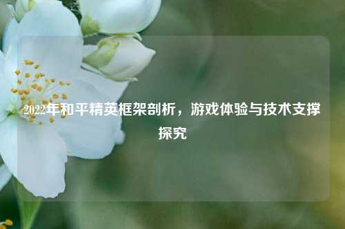 2022年和平精英框架剖析，游戏体验与技术支撑探究