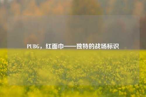 PUBG，红面巾——独特的战场标识