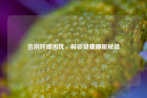 告别呼噜困扰，解锁健康睡眠秘籍