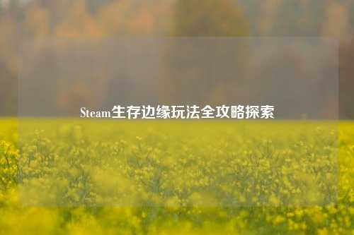 Steam生存边缘玩法全攻略探索