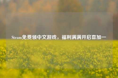 Steam免费领中文游戏,福利满满开启喜加一
