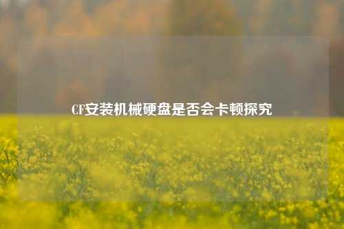CF安装机械硬盘是否会卡顿探究