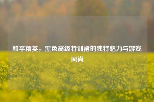 和平精英，黑色高级特训裙的独特魅力与游戏风尚