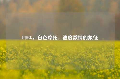 PUBG，白色摩托，速度***的象征