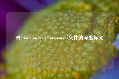 对criotlauncherelevatecom.rar文件的深度探究